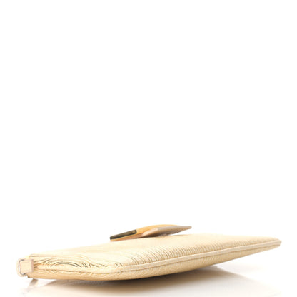 Fendi Metallic Calfskin Printed Mini Baguette Gold 4 of 14
