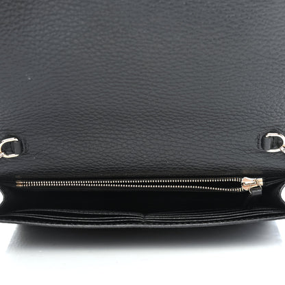 Gucci Dollar Calfskin Medium Betty Chain Wallet Black 2 of 4