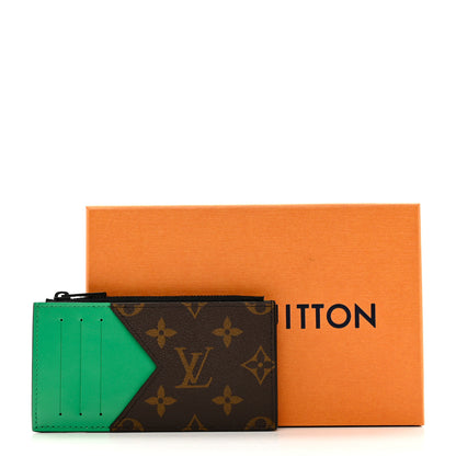 Louis Vuitton Monogram Calfskin Coin Card Holder Minty Green 6 of 6