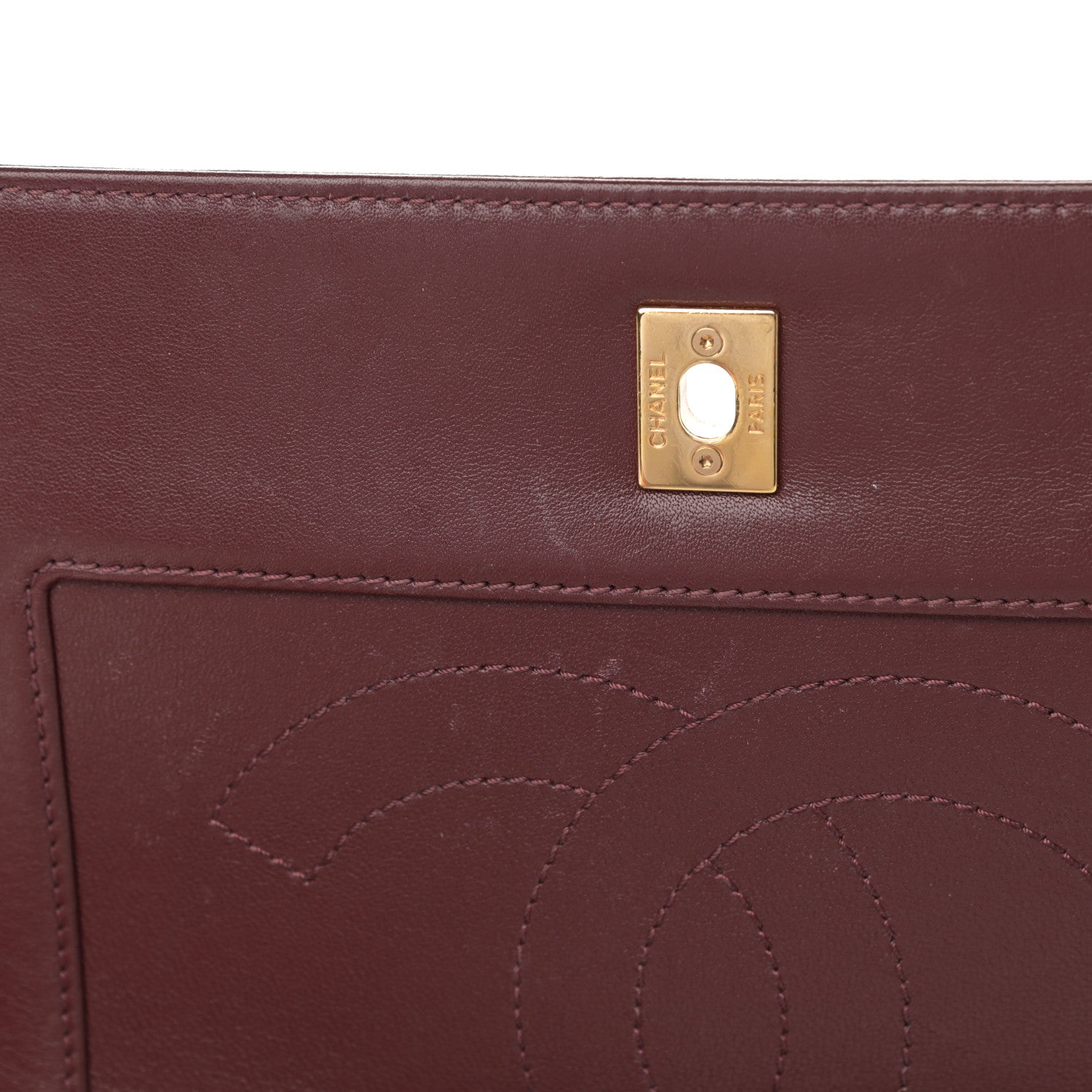 Chanel Sheepskin Quilted Vintage Mademoiselle Flap Dark Red 17 of 20