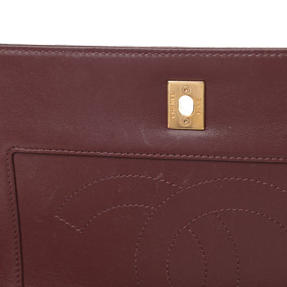 Chanel Sheepskin Quilted Vintage Mademoiselle Flap Dark Red 17 of 20
