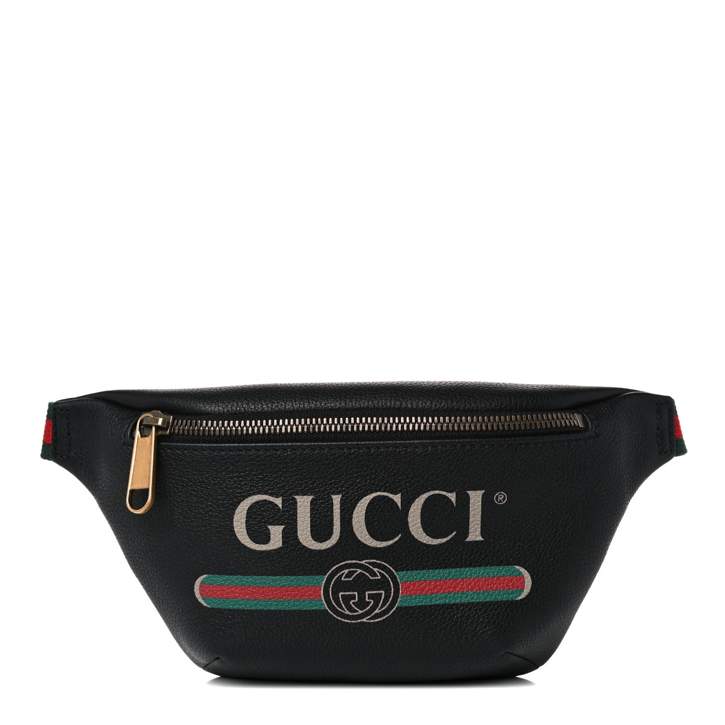 Grained Calfskin Small Logo Belt Bag Black