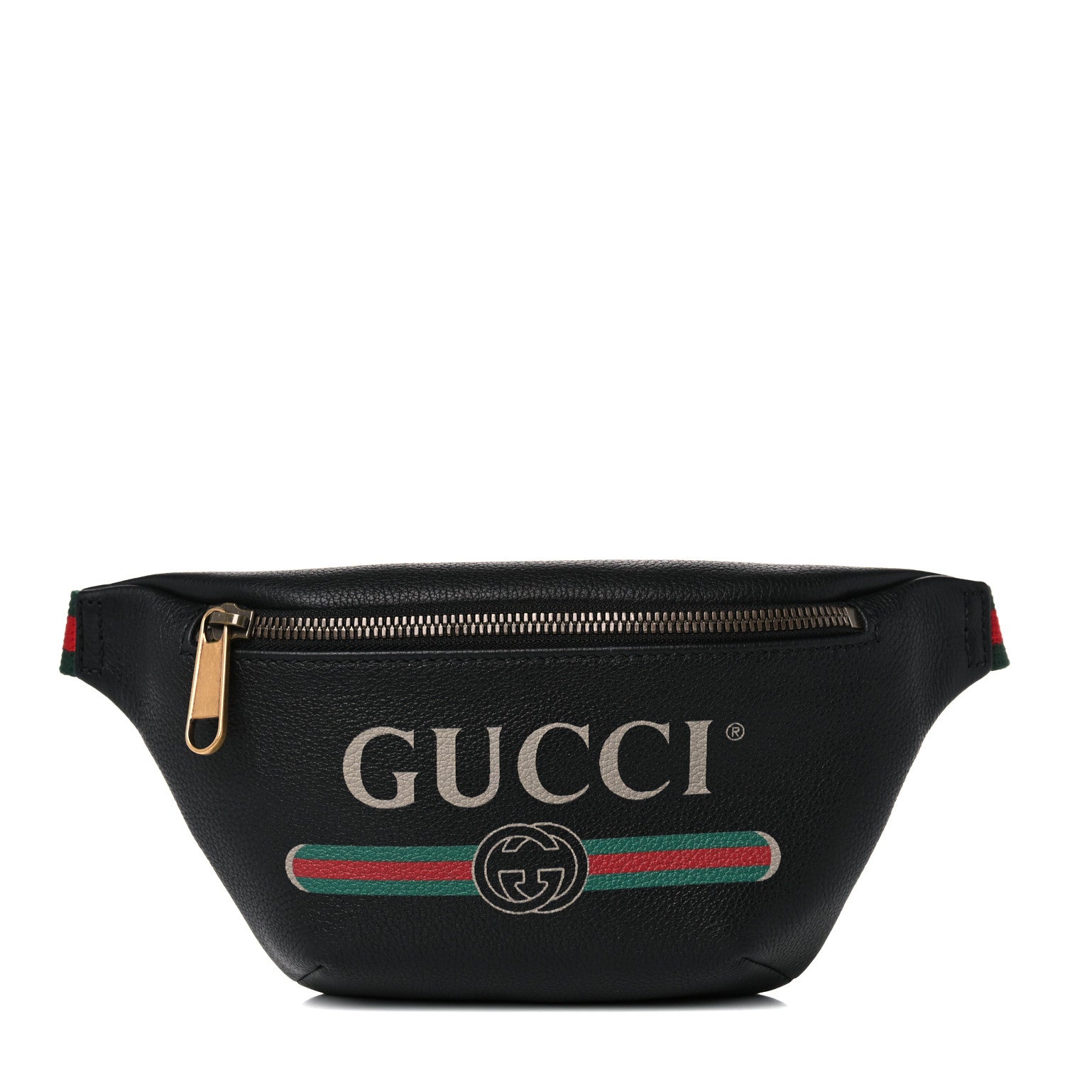 Gucci Grained Calfskin Small Logo Belt Bag Black 1 of 9