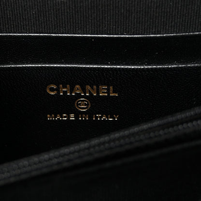 Chanel Tweed Houndstooth Quilted Phone Holder Flap White Black 5 of 9