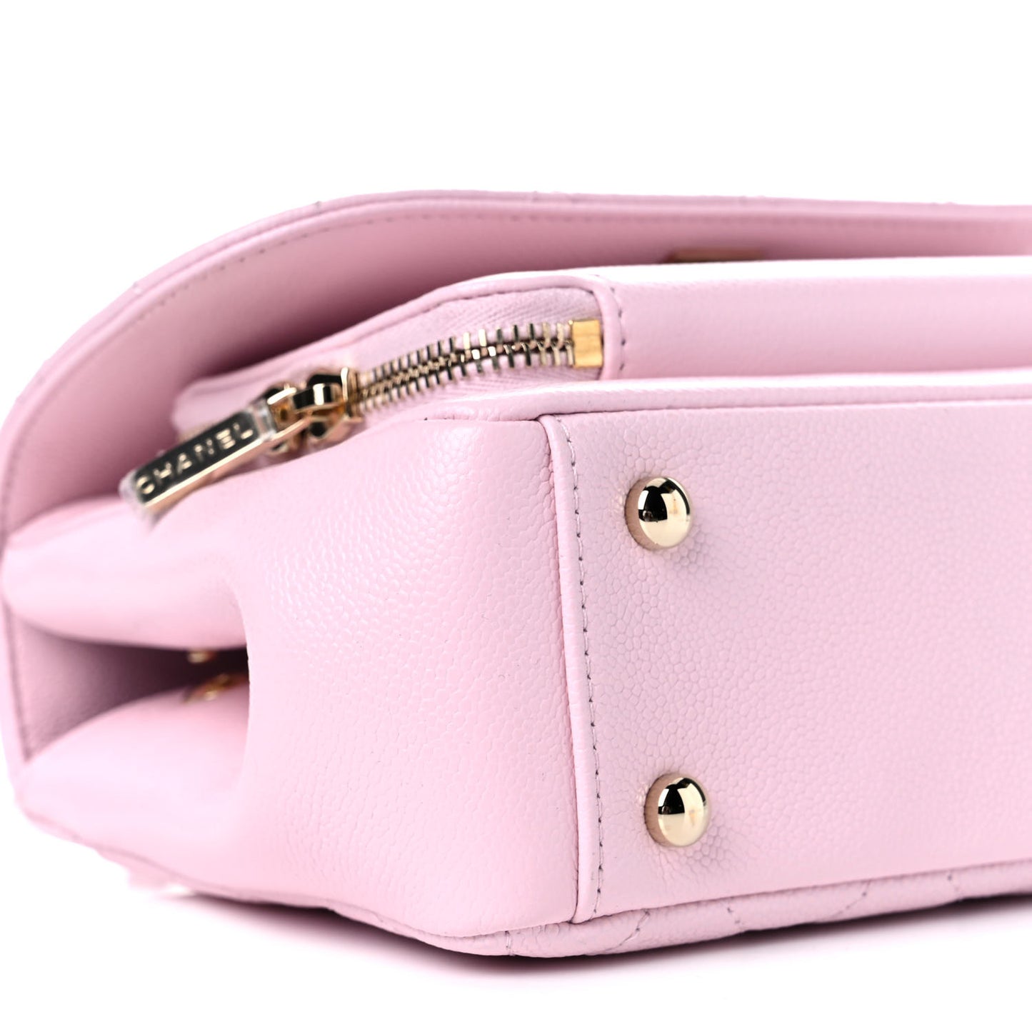 Caviar Quilted Small Business Affinity Flap Light Pink