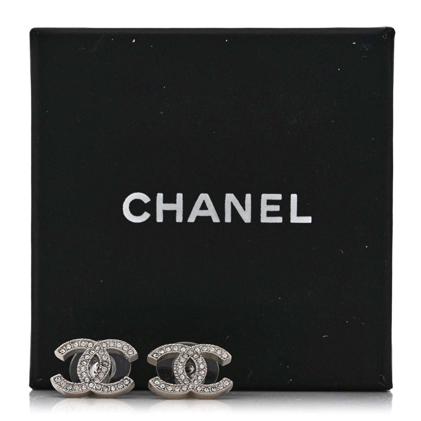 Crystal CC Earrings Silver