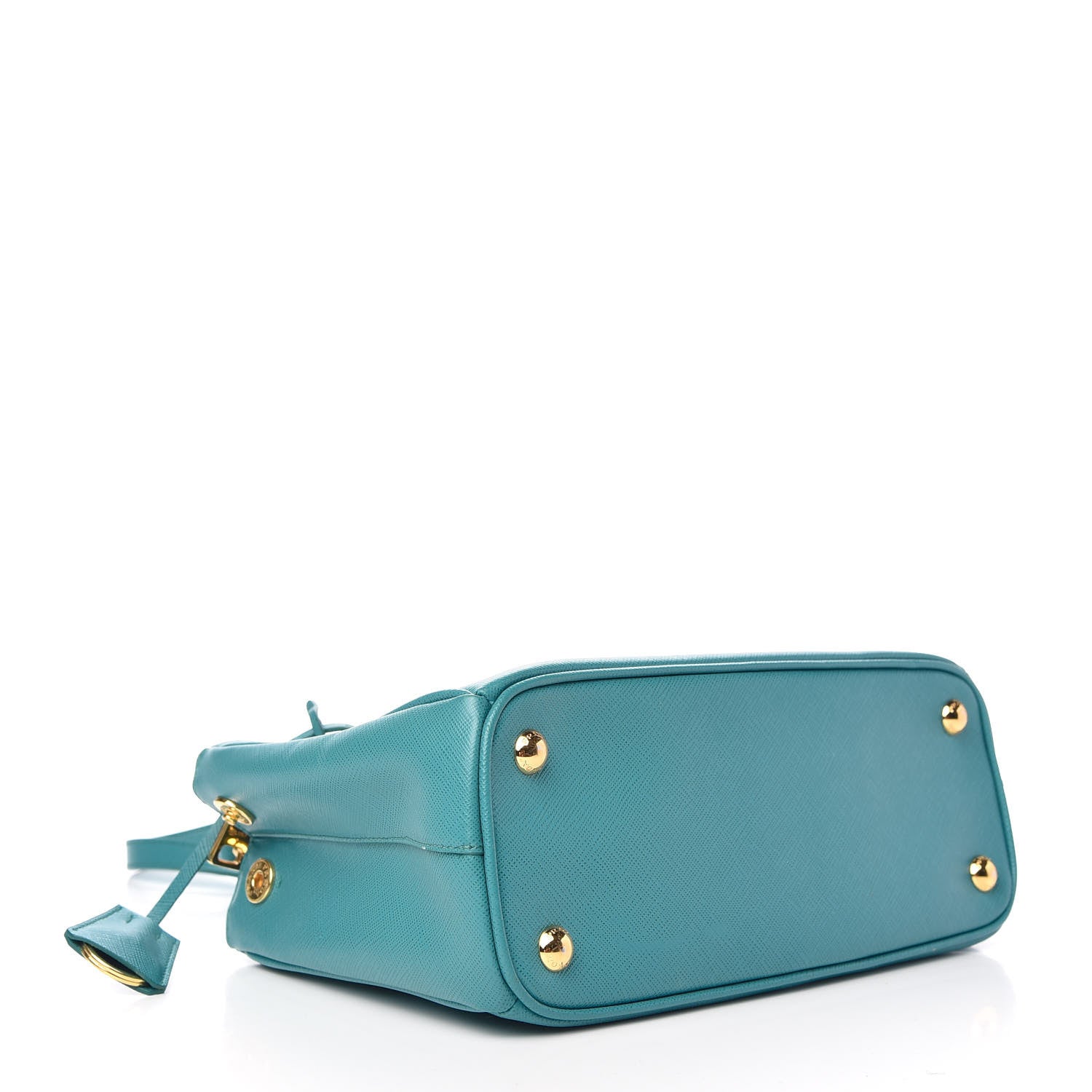 Prada Saffiano Mini Galleria Double Zip Tote Turchese 4 of 9