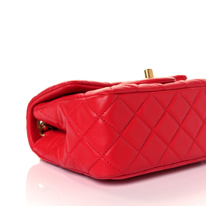 Chanel Lambskin Quilted Mini Pearl Crush Flap Red 4 of 9