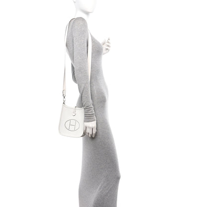 Hermes Taurillon Clemence Amazone Evelyne TPM New White 2 of 11