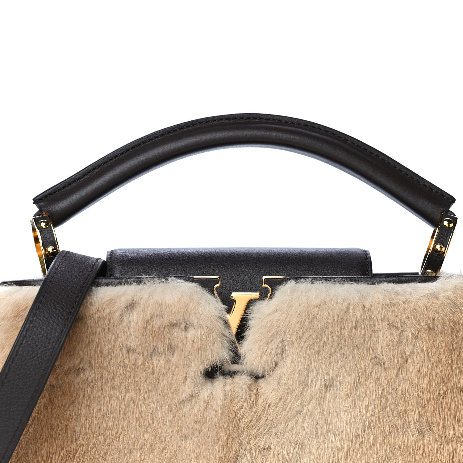 Louis Vuitton Mink Calfskin Capucines BB Brown 8 of 15