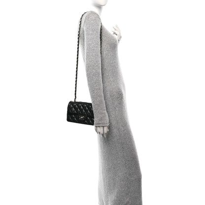 Chanel Lambskin Quilted Mini Rectangular Flap Black 2 of 11