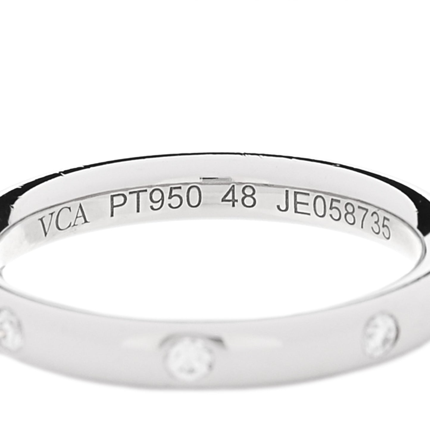 Platinum Diamond Tendrement Etoiles Wedding Band Ring 48 4.5