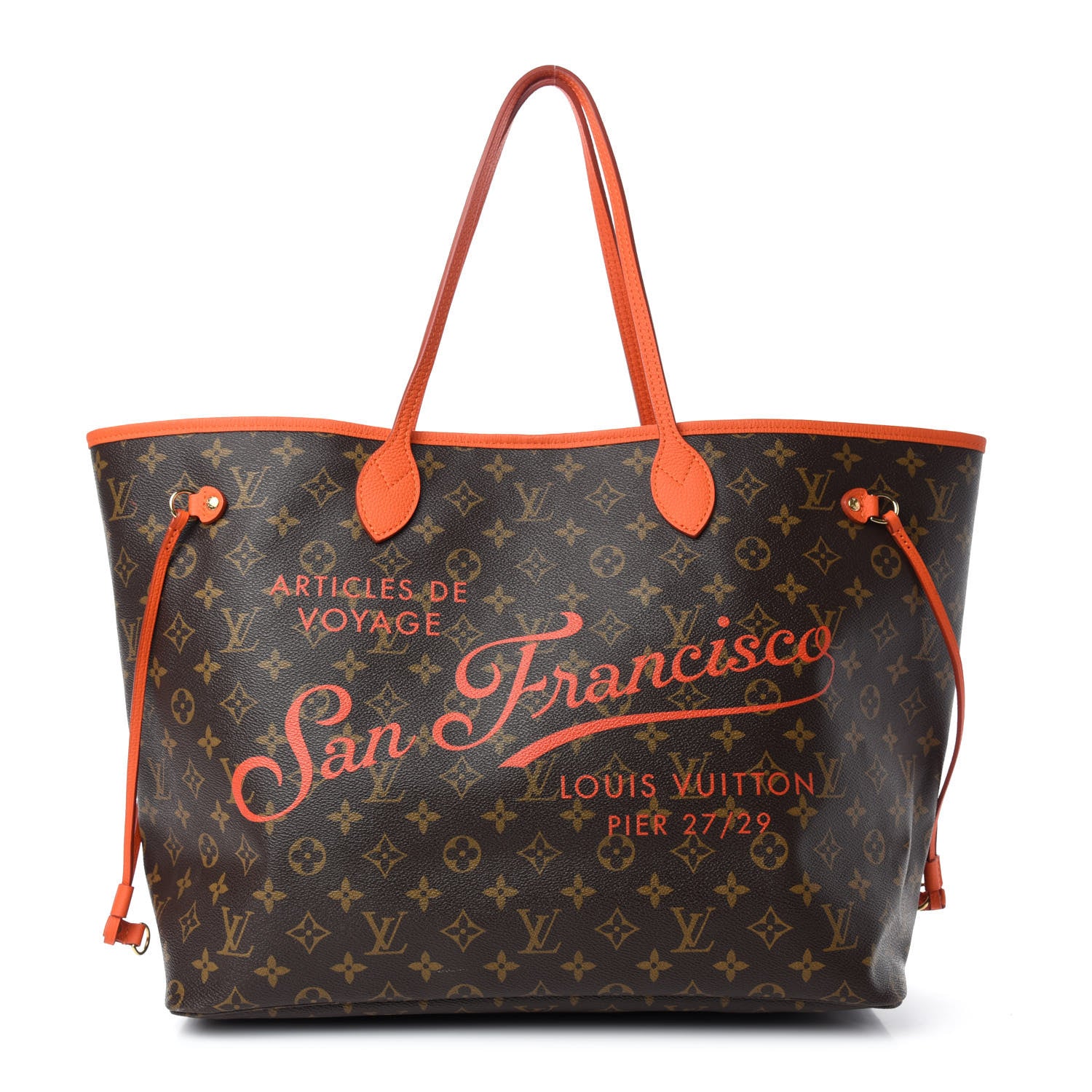 Louis Vuitton Monogram Articles de Voyage Ikat San Francisco LV Cup Neverfull GM Orange 1 of 10