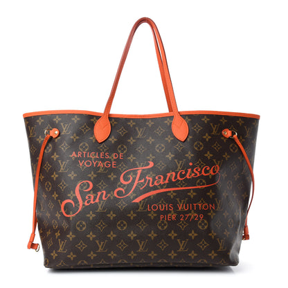 Louis Vuitton Monogram Articles de Voyage Ikat San Francisco LV Cup Neverfull GM Orange 1 of 10