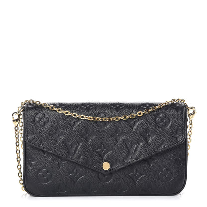Louis Vuitton Empreinte Pochette Felicie Chain Wallet Black 1 of 13