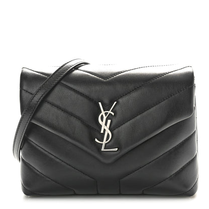 Saint Laurent Calfskin Y Quilted Monogram Toy Loulou Crossbody Black 1 of 10