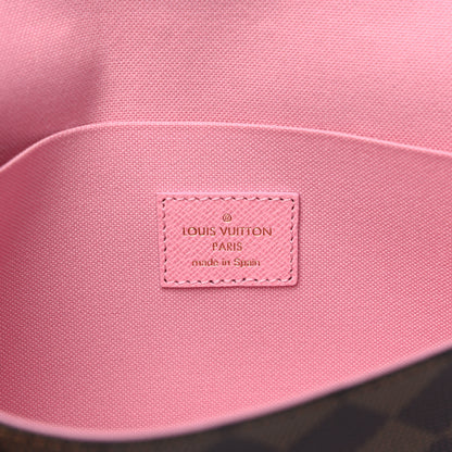 Louis Vuitton Damier Ebene Studded Pochette Felicie Chain Wallet 6 of 9