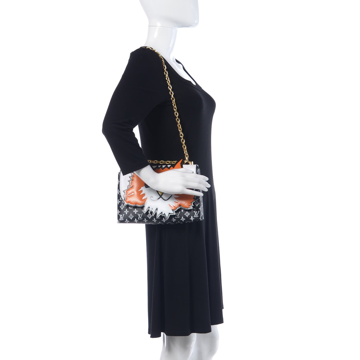 Louis Vuitton Epi Catogram Cat Bag Orange Black 2 of 12