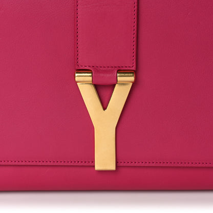 Saint Laurent Calfskin Classic Y Ligne Clutch Fuchsia 6 of 7