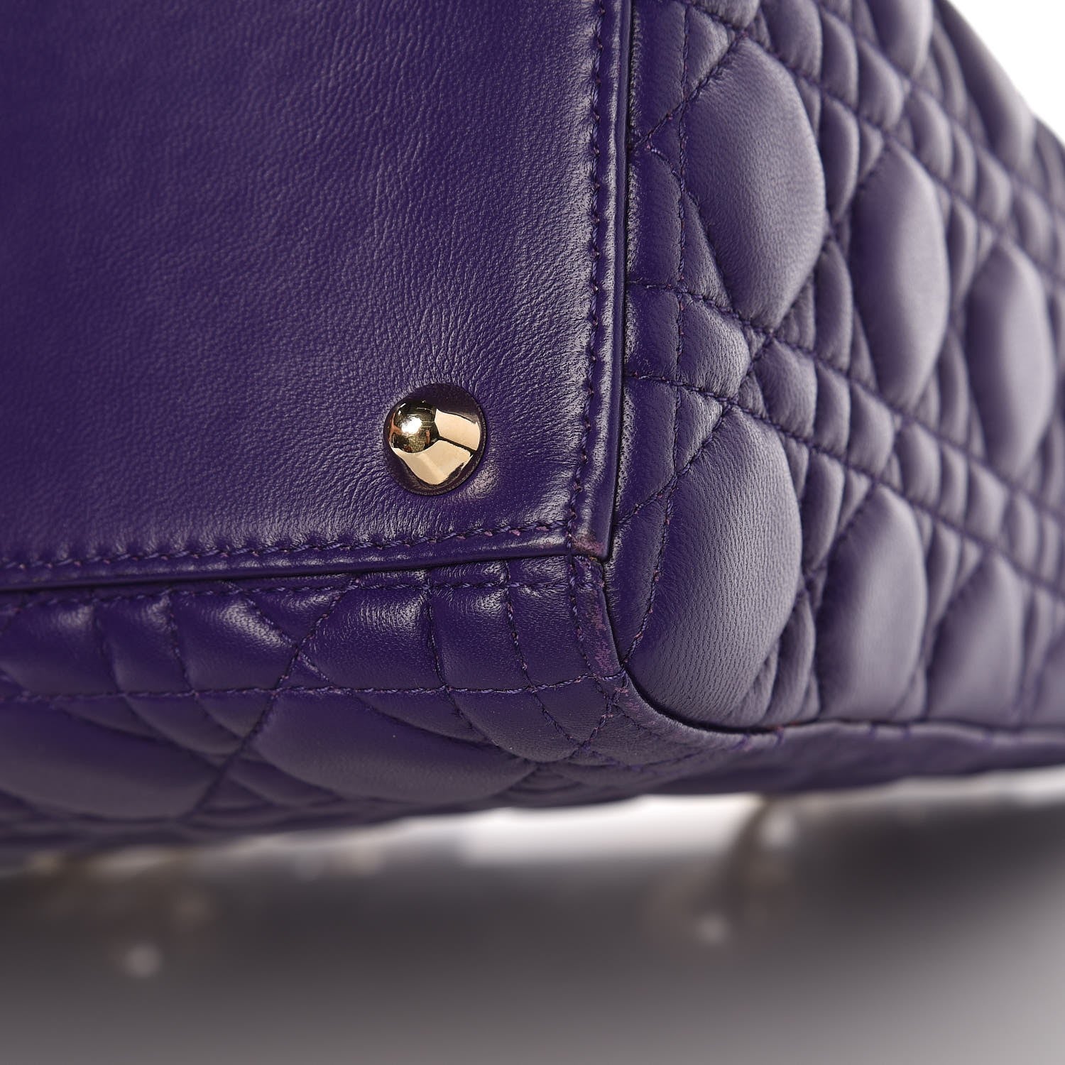 Christian Dior Lambskin Cannage Large Lady Dior Purple 11 of 13