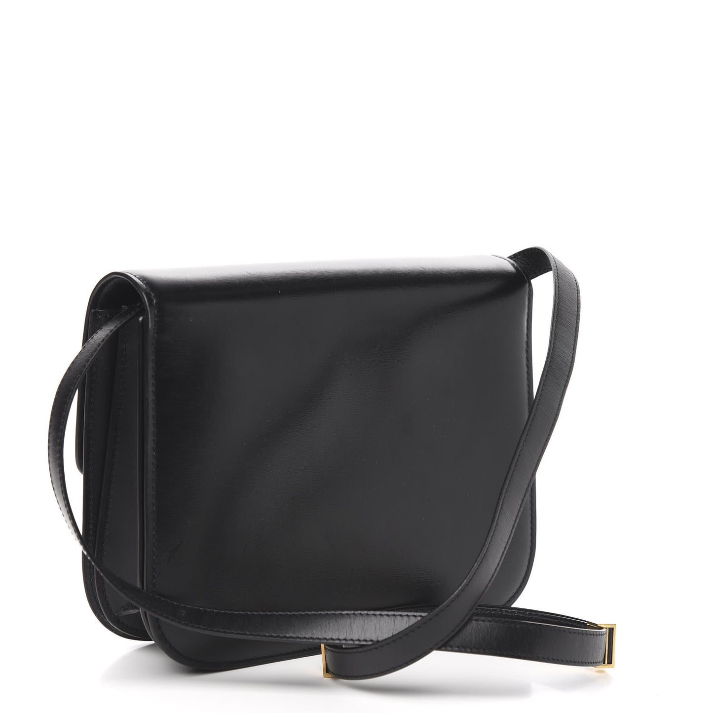 Box Calfskin Medium Classic Box Flap Bag Black