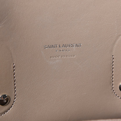 Saint Laurent Grained Calfskin Topstitch Small Classic Sac De Jour Taupe 8 of 11