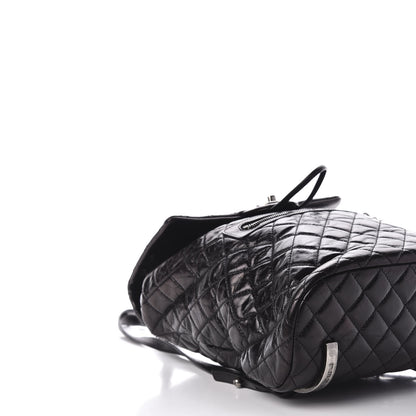 Chanel Glazed Calfskin Quilted Large Salzburg Backpack Black 7 of 9