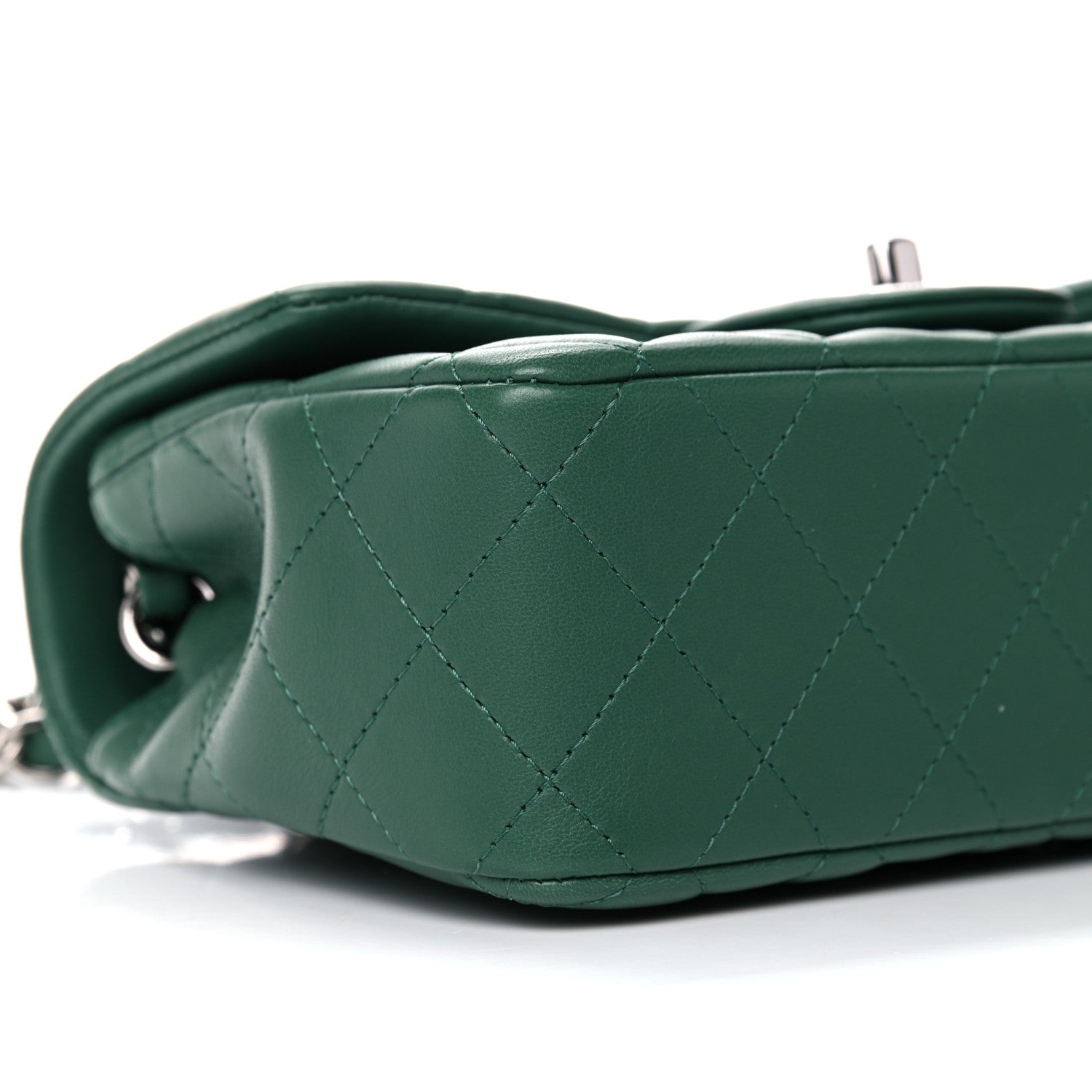 Chanel Lambskin Quilted Mini Rectangular Flap Green 8 of 11