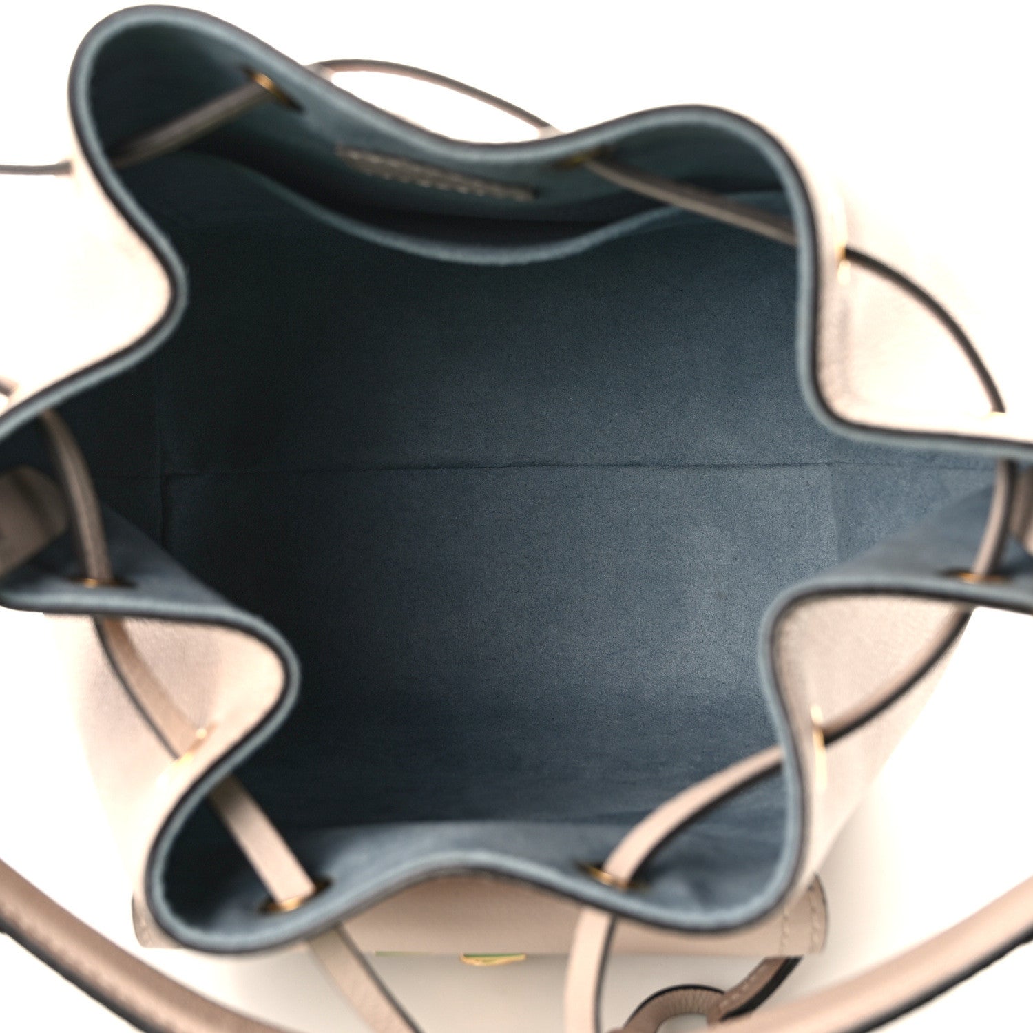 Louis Vuitton LOUIS VUITTON Calfskin Lockme Bucket MM Greige 5 of 8