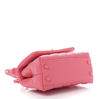Chanel Caviar Quilted Incognito Extra Mini Coco Handle Flap Pink 4 of 10
