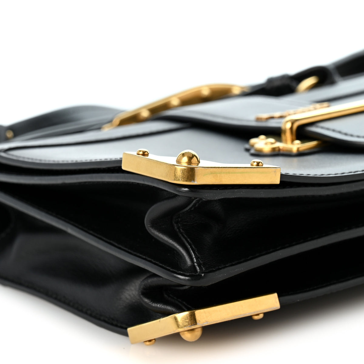 Prada City Calf Saffiano Large Cahier Bag Black 8 of 9