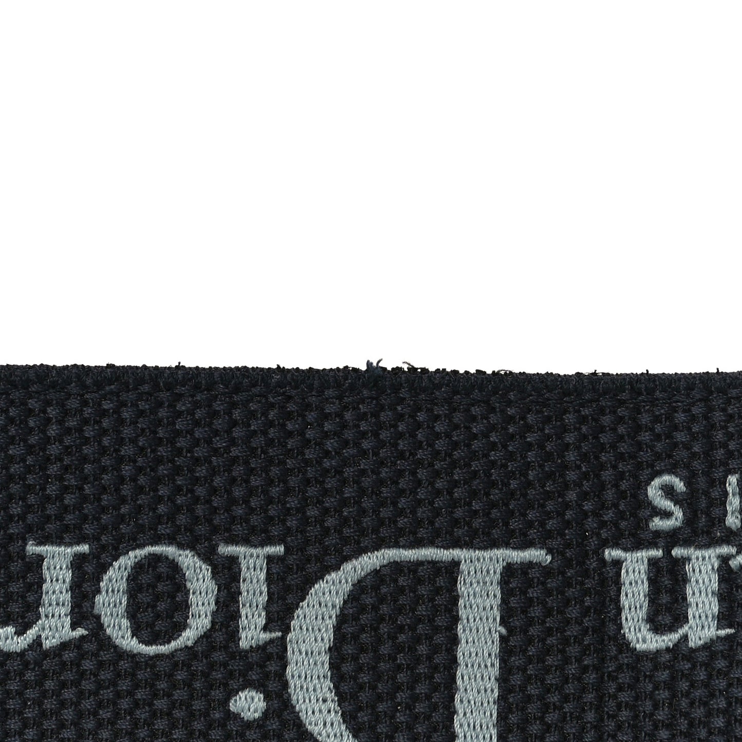 Canvas Embroidered Shoulder Strap Blue