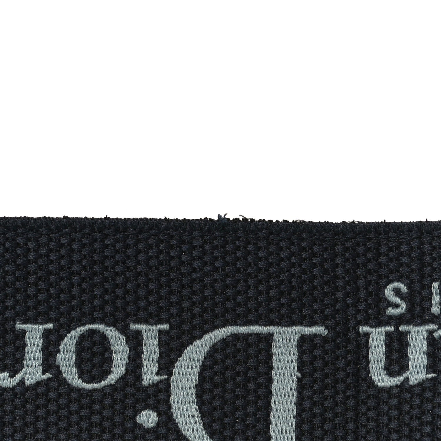 Christian Dior Canvas Embroidered Shoulder Strap Blue 8 of 10