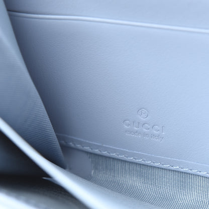 Gucci Calfskin Matelasse GG Marmont Zip Around Wallet Porcelain Light Blue 6 of 9