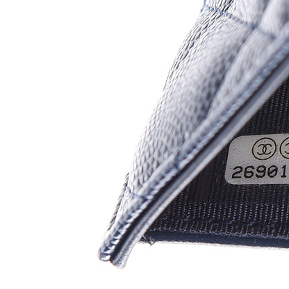 Chanel Caviar Quilted Medium Flap Wallet Dark Blue 7 of 8