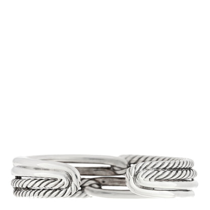 David Yurman Sterling Silver Diamond Double Loop Labyrinth Bracelet 2 of 3