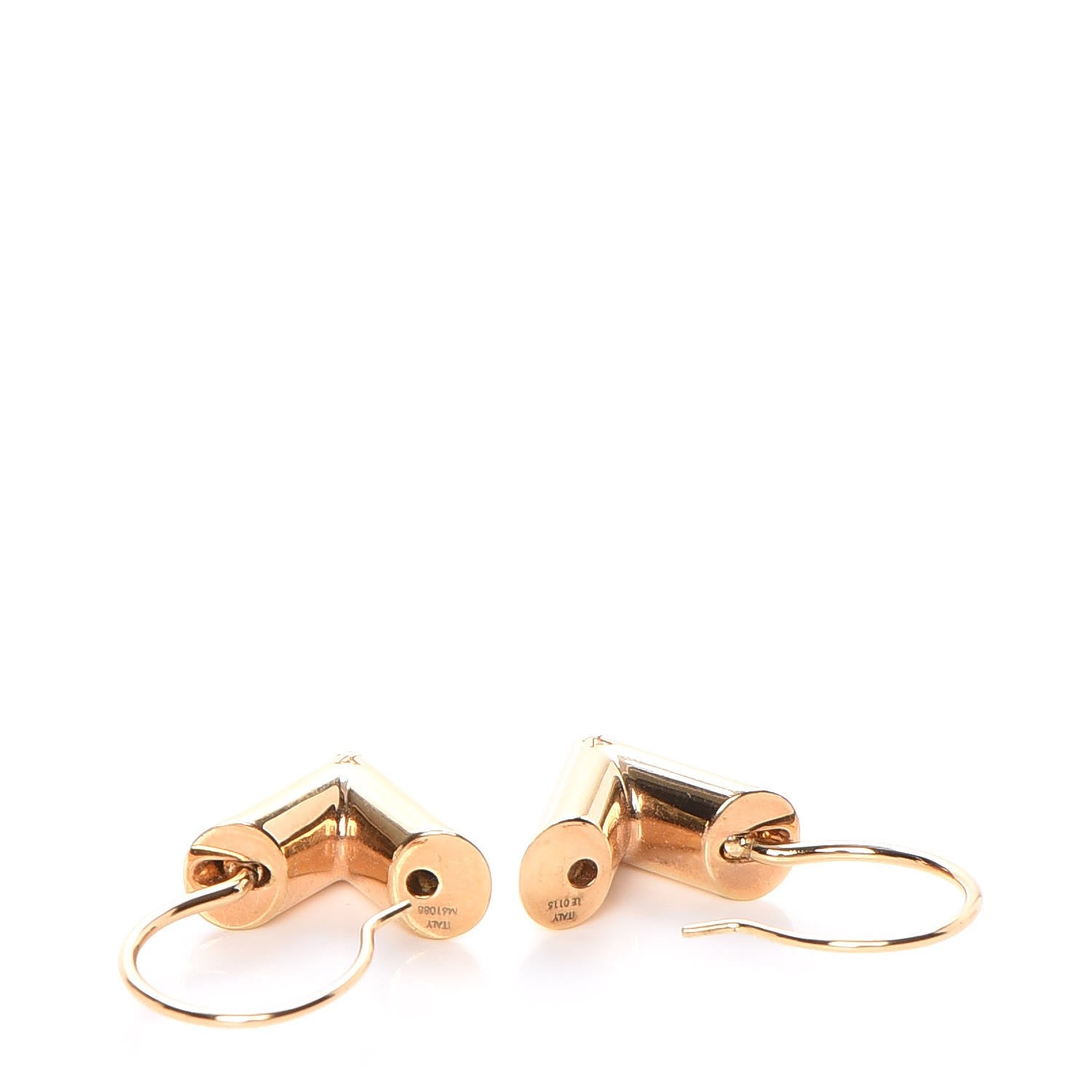 Louis Vuitton Brass Essential V Hoop Earrings Gold 3 of 4