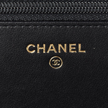 Chanel Caviar Quilted Boy Wallet On Chain WOC Black 7 of 10