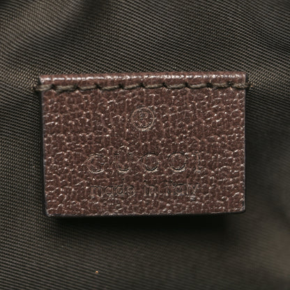 Gucci GG Supreme Monogram Textured Calfskin Web Medium Ophidia Cosmetic Case Beige Ebony New Acero 6 of 11
