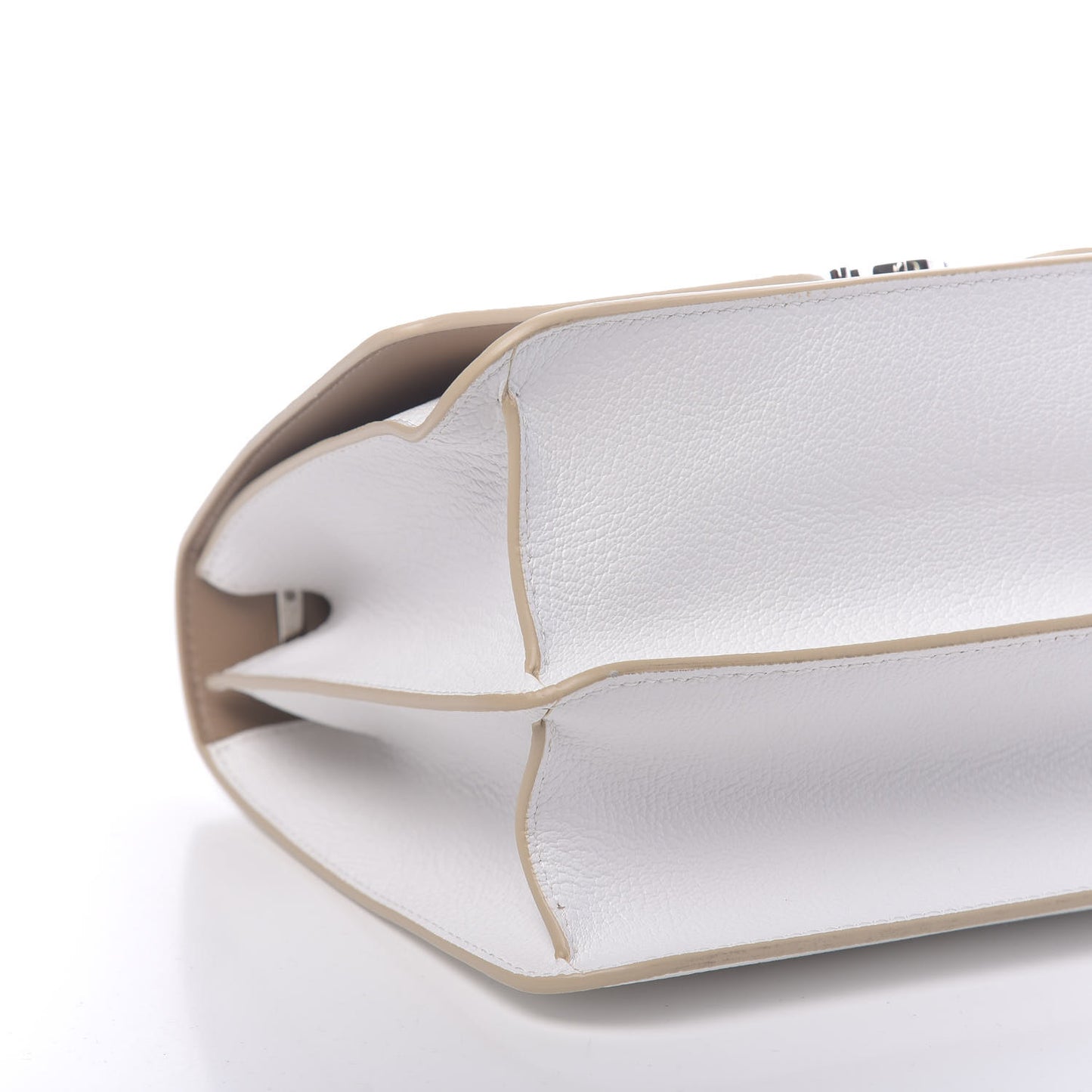Goatskin Medium Alice Bag Optic White