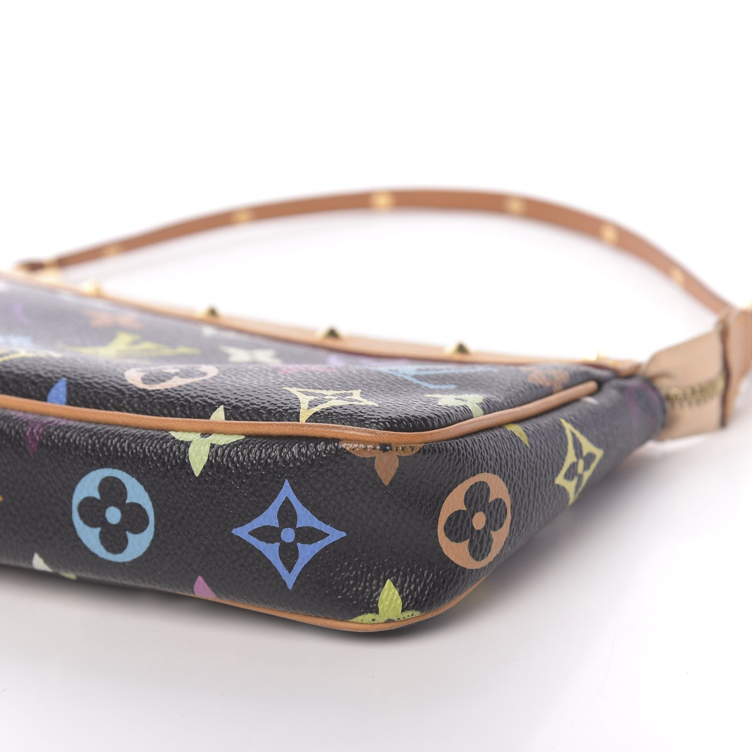 Louis Vuitton Monogram Multicolor Pochette Accessories Black 10 of 11
