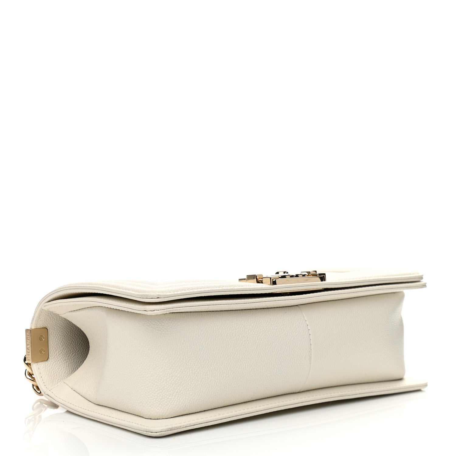 Chanel Caviar Quilted Medium Boy Flap White 3 of 11