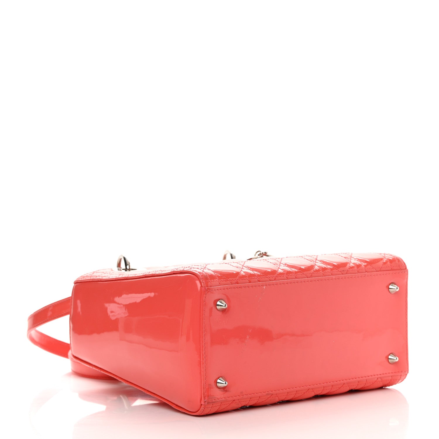 Christian Dior Patent Cannage Medium Lady Dior Fuchsia 4 of 18