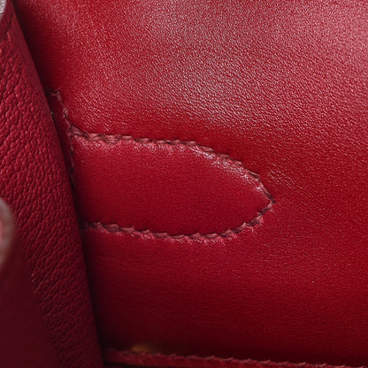 Hermes Tadelakt Ghillies Kelly 32 Rubis 20 of 39