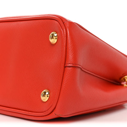 Prada Saffiano Mini Galleria Double Zip Tote Lacca 9 of 9