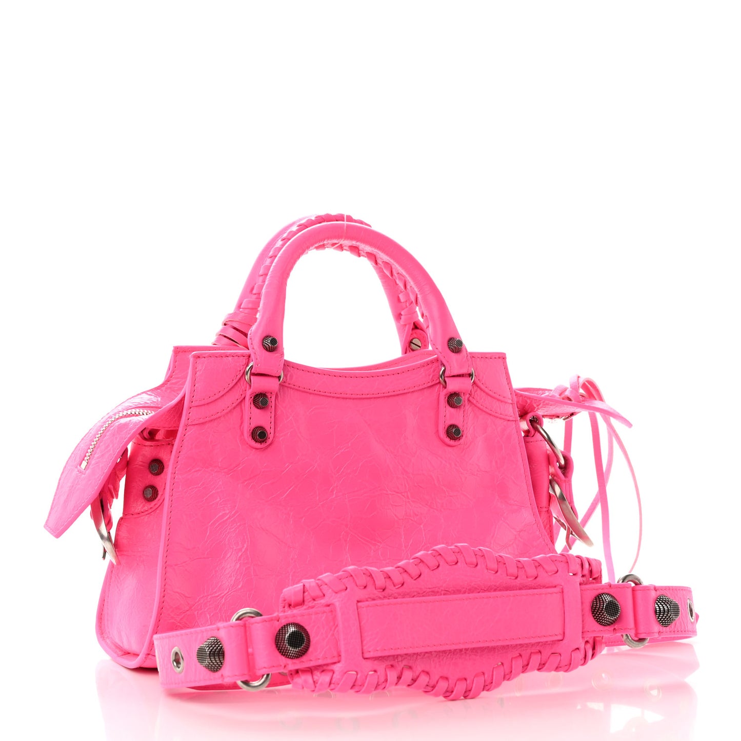 Agneau Arena Neo Cagole Handbag XS Fluo Pink