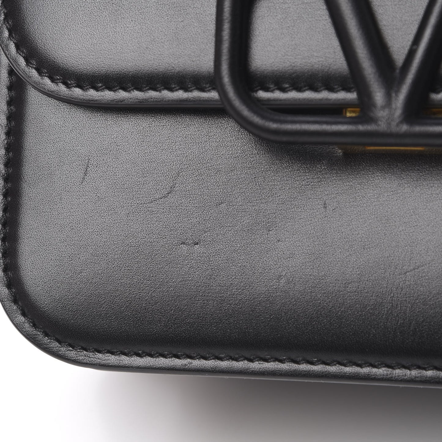 Smooth Calfskin Small VSling Shoulder Bag Black