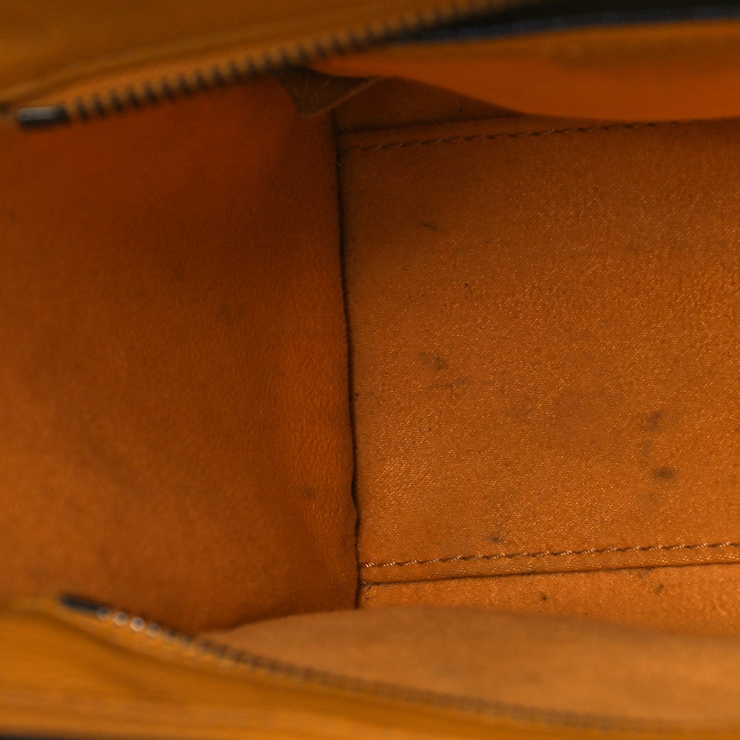 Celine Drummed Calfskin Nano Luggage Ocre 9 of 10