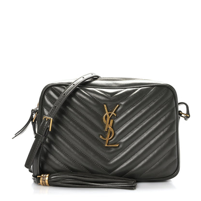 Saint Laurent Calfskin Matelasse Monogram Lou Camera Bag Pebble 1 of 9