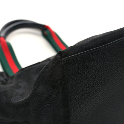 Gucci GG Monogram Small Web Handle Bucket Tote Black 9 of 15